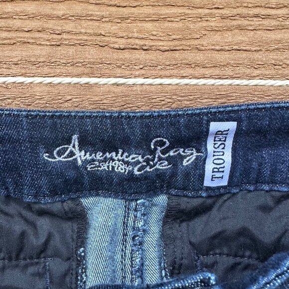 American Rag Womens Dark Denim Trouser Jeans Size 11 - Picture 2 of 10